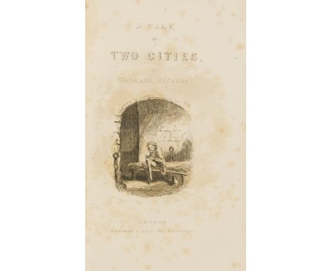 Dickens (Charles) A Tale of Two Cities, first edition in book form, first issue with p.213 misnumbered 113, etched frontispie