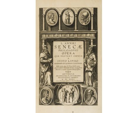 Seneca (Lucius Annaeus) Opera quæ exstant omnia, autograph inscription to Louis XIII signed by the Jesuit writer Louis Cellot