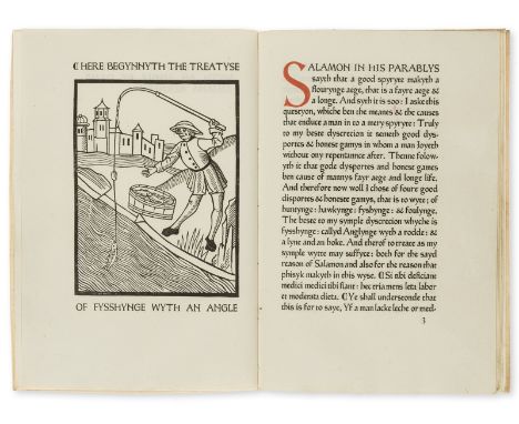 Ashendene Press.- Berners (Dame Juliana) A Treatyse of Fysshynge with an Angle, one of 150 copies on paper, woodcut frontispi