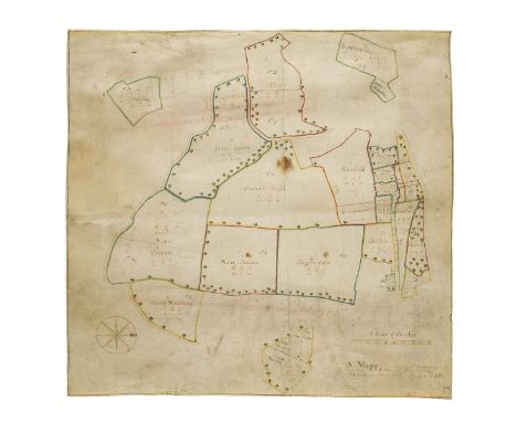 Berkshire Estate Map, White Waltham.- Mar (William, surveyor) A Mapp of Land belonging to Feenes House in ye Parish of White 