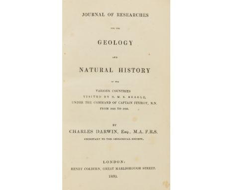 Darwin (Charles), Admiral Robert Fitzroy &amp; Captain Philip Parker King. Narrative of the Surveying Voyages of His Majesty'