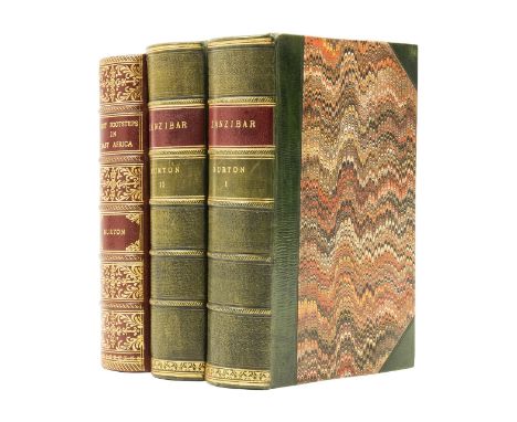 Burton (Sir Richard Francis) Zanzibar; City, Island, and Coast, 2 vol., first edition, half-titles, wood engraved frontispiec