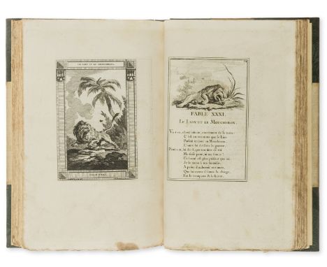 La Fontaine (Jean de) Fables Choisies, 6 vol., engraved throughout by Fessard, comprising 6 titles, frontispiece, 240 plates 