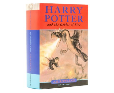 Rowling (J.K.) Harry Potter and the Goblet of Fire, first edition, signed by the author on dedication p., Harrods signing tic