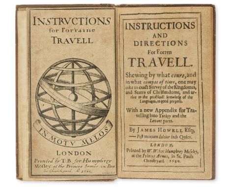 Howell (James) Instructions and Directions for Forren Travell...with a new Appendix for Travelling into Turkey and the Levant