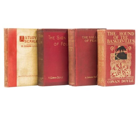 Doyle (Sir Arthur Conan) [The Sherlock Holmes novels], 4 vol., comprising A Study in Scarlet, second English (first illustrat