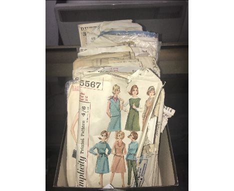 1 BOX OF VINTAGE PATTERNS