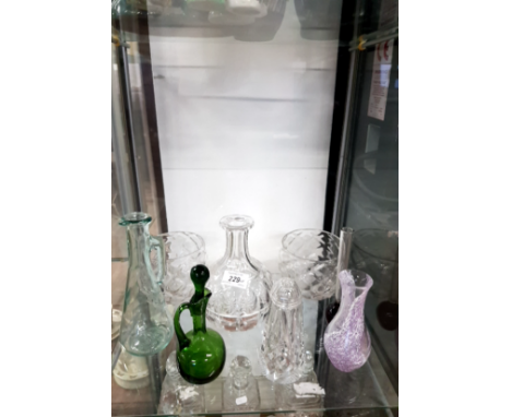 A QUANTITY OF GLASSWARE INC CUT AND CAITHNESS