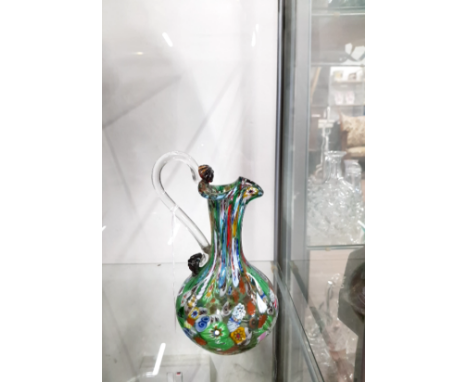 MURANO MILLEFIORI DAISY END OF DAY PITCHER