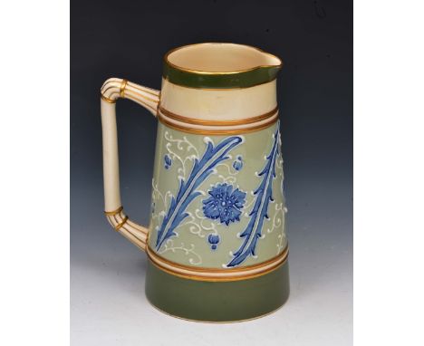 William Moorcroft (British, 1872-1945) Florianware jug made for James Macintyre &amp; Co in the lorne shape, manufacter's Ess