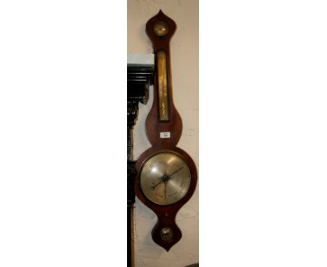 Victorian rosewood onion top barometer 96cm