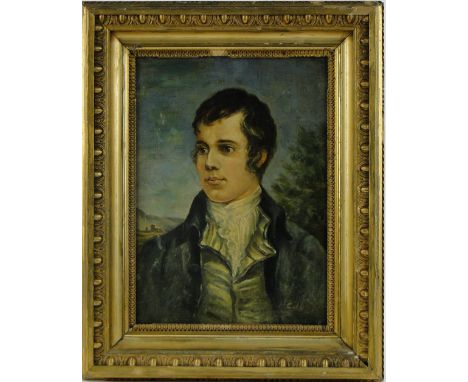 D Edbay,
oil on canvas, portrait of Robert Burns, signed and inscribed verso, 14" x 10", framed.