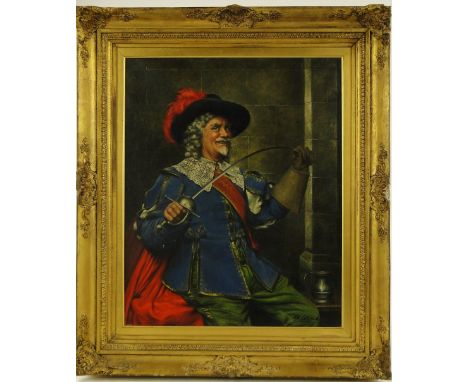 A L Grace,
oil on canvas, portrait of a Cavalier, signed, 20" x 17", framed.