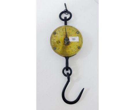 A Salters Class III spring balanced scale in brass and iron