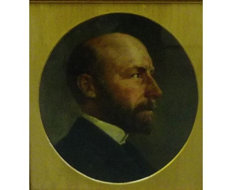 Head and Shoulders portrait of a 'Gent' Oil-on-Canvas, apparently unsigned,  in an oval mount, in a glazed gilt wood frame, 2