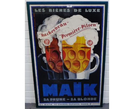 A Bieres de Luxe framed coloured print, 60 x 95cm