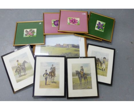 A carton containing a collection of framed prints etc., (a lot) 
