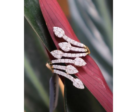 Gemporia - A 9ct gold Tomas Rae diamond ring, set with round cut diamonds totalling 1ct, to a 9ct gold setting and shank, siz