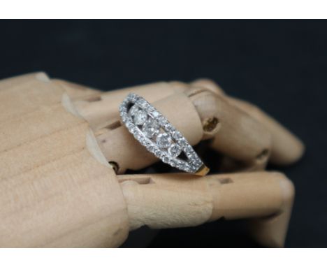 Gemporia - A 9ct gold Tomas Rae diamond ring, set with round cut diamonds totalling 1ct, to a 9ct gold setting and shank, siz