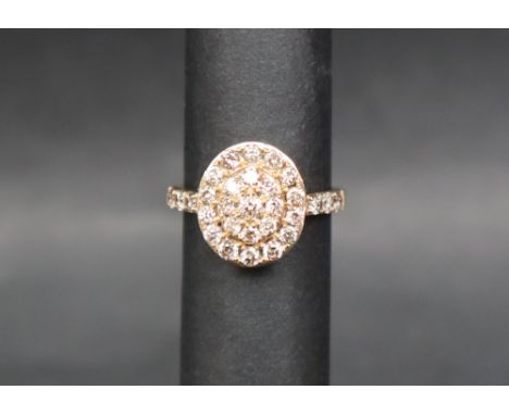 Gemporia - A 9ct gold Tomas Rae diamond ring, set with round cut diamonds totalling 1ct, to a 9ct gold setting and shank, siz
