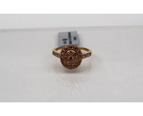 Gemporia - A 9ct gold Tomas Rae diamond ring, set with round cut diamonds totalling 1ct, to a 9ct gold setting and shank, siz