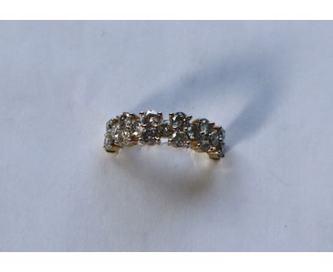 Gemporia - A 9ct gold Tomas Rae diamond ring, set with round cut diamonds totalling 1.45ct, to a 9ct gold setting and shank, 