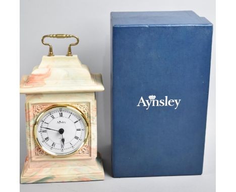 A Modern Aynsley Portlandware Carriage Clock with Original Box, 20cms High 