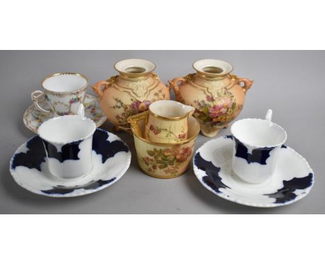 A Collection of Various Ceramics to comprise Four Pieces of Royal Worcester Blush Ivory to include Jug, Pot and Two Vases of 