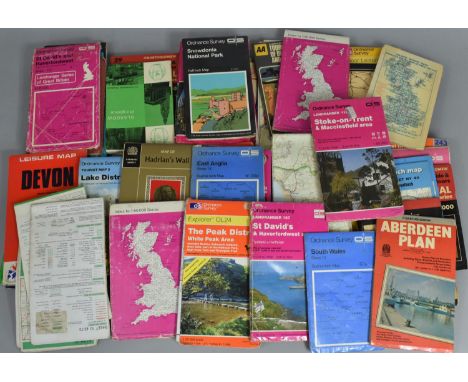 A Collection of Vintage and Modern Ordnance Survey Maps Etc 