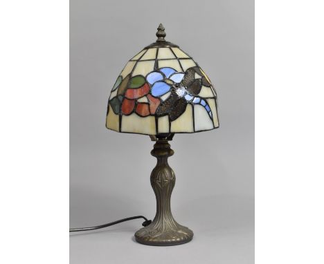 A Modern Tiffany Style Table Lamp with Dragonfly Shade, 39cms High 