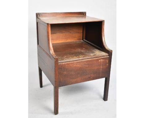 A Mid 19th Century Mahogany Box Commode with Liner 