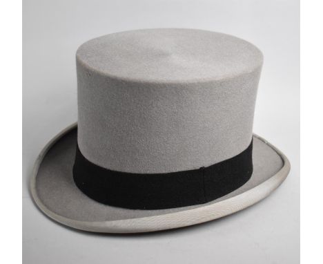 A Vintage Lincoln Bennett and Co Grey Top Hat, Inner Measurements, 20cms by 16cms 