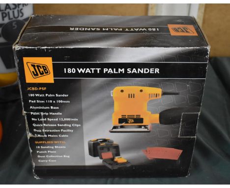 A JCB 180 Watt Palm Sander 