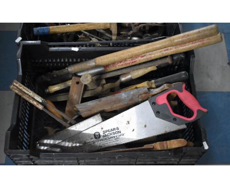A Collection of Vintage and Later Tools to include Vice, Hammer Etc 
