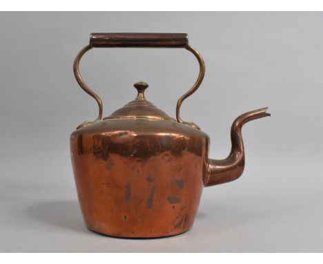 A Vintage Copper Kettle, 28cms High 