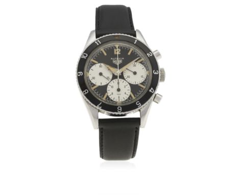 AN EXTREMELY RARE GENTLEMAN'S STAINLESS STEEL HEUER AUTAVIA CHRONOGRAPH WRIST WATCH CIRCA 1960s, REF. 2446&nbsp;
D: 1st execu