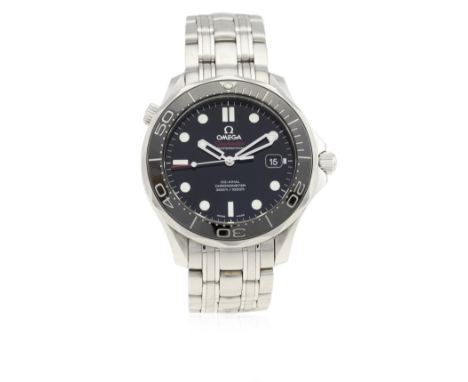 A GENTLEMAN'S FULL SIZE STAINLESS STEEL OMEGA SEAMASTER PROFESSIONAL 300M CO-AXIAL CHRONOMETER BRACELET WATCH DATED 2014, WIT
