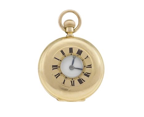 A LADIES 18K SOLID GOLD PATEK PHILIPPE HALF HUNTER POCKET WATCH CIRCA 1910, REF. 67120 MADE FOR A.CARASSALE MONTEVIDEO 
D: Wh