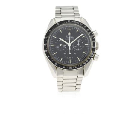 A GENTLEMAN'S STAINLESS STEEL OMEGA SPEEDMASTER PROFESSIONAL CHRONOGRAPH BRACELET WATCH CIRCA 1971, REF. 145.022-71 ST
D: Bla