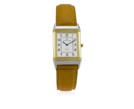 A GENTLEMAN'S STEEL &amp; GOLD JAEGER LECOULTRE REVERSO WRIST WATCH CIRCA 2002, REF. 250.5.08 &nbsp;
D: Two tone silver dial 