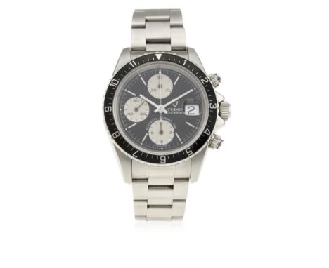 A GENTLEMAN'S STAINLESS STEEL ROLEX TUDOR OYSTERDATE AUTOMATIC CHRONO TIME CHRONOGRAPH BRACELET WATCH CIRCA 1990's, REF. 7927