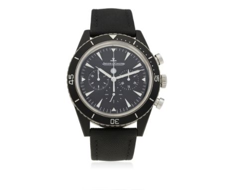 A GENTLEMAN'S CERAMIC &amp; TITANIUM JAEGER LECOULTRE DEEP SEA CHRONOGRAPH CERMET WRIST WATCH DATED 2013, REF. 136.A.C8 WITH 