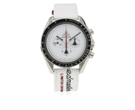 A GENTLEMAN'S STAINLESS STEEL OMEGA SPEEDMASTER PROFESSIONAL ALASKA PROJECT CHRONOGRAPH WRIST WATCH DATED 2008, REF. 31132423