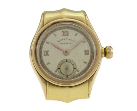 AN EXTREMELY RARE 18K SOLID GOLD ROLEX OYSTER CHRONOMETRE HOODED LUGS WRIST WATCH CIRCA 1937, REF. 3270&nbsp;
D: Silver dial 