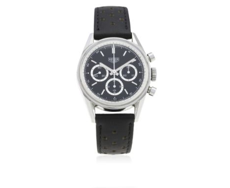 A GENTLEMAN'S STAINLESS STEEL HEUER CLASSIC CARRERA CHRONOGRAPH WRIST WATCH CIRCA 2000, REF. CS3113 TAG HEUER RE-EDITION
D: B