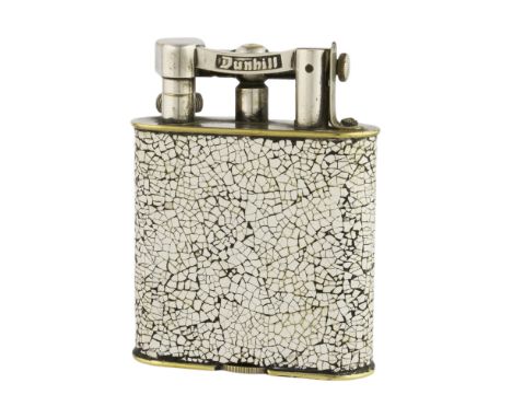 A RARE DUNHILL GIANT TABLE LIGHTER 'COQUILLE D'OEUF' DECORATED IN JAPAN BY PILOT NAMIKI ARTISANS CIRCA 1930S
C: Silver plated