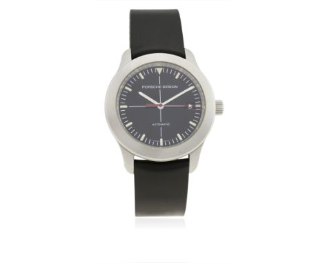 A GENTLEMAN'S STAINLESS STEEL ETERNA PORSCHE DESIGN AUTOMATIC WRIST WATCH CIRCA 1990s, REF. 6602.41 WITH BOX &amp; BOOKLETS
D
