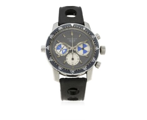 AN EXTREMELY RARE GENTLEMAN'S STAINLESS STEEL HEUER MAREOGRAPHE TIDAL CHRONOGRAPH WRIST WATCH CIRCA 1960s, REF. 2446 SF D: Gr