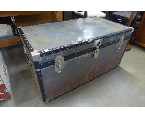 A steamer trunk