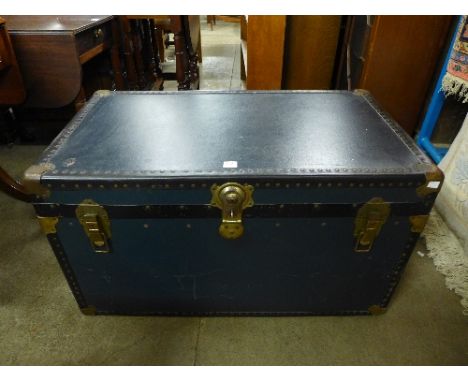 A steamer trunk